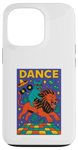Französische Bulldogge reitet einen Löwentanz Bright Pop Art Frenchie Hülle für iPhone 13 Pro von Dog Pop Art Prints