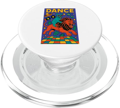 Französische Bulldogge reitet einen Löwentanz Bright Pop Art Frenchie PopSockets PopGrip für MagSafe Französische Bulldogge reitet einen Löwentanz Bright Pop Art Frenchie PopSockets PopGrip für MagSafe von Dog Pop Art Prints