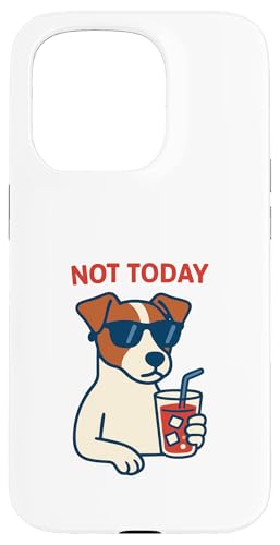 Jack Russell Terrier trinkt heute nicht Limonade Vintage Hülle für iPhone 15 Pro von Dog Pop Art Prints