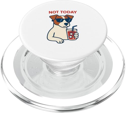 Jack Russell Terrier trinkt heute nicht Limonade Vintage PopSockets PopGrip für MagSafe von Dog Pop Art Prints