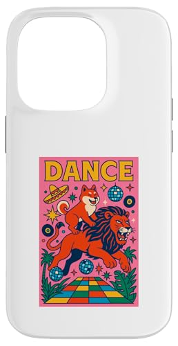 Shiba Inu reitet auf einem Löwen, tanzt helle Pop-Art Hülle für iPhone 14 Pro Shiba Inu reitet auf einem Löwen, tanzt helle Pop-Art Hülle für iPhone 14 Pro von Dog Pop Art Prints