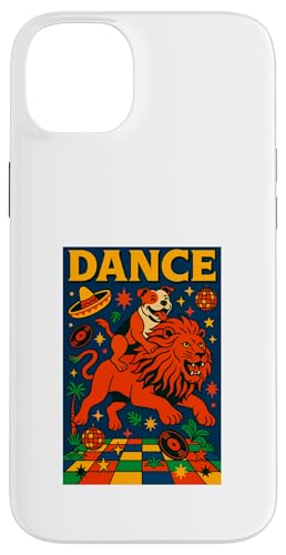 Staffordshire Bull Terrier reitet einen Löwentanz Pop Art Hülle für iPhone 14 Plus Staffordshire Bull Terrier reitet einen Löwentanz Pop Art Hülle für iPhone 14 Plus von Dog Pop Art Prints
