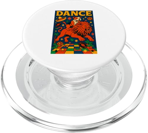 Staffordshire Bull Terrier reitet einen Löwentanz Pop Art PopSockets PopGrip für MagSafe Staffordshire Bull Terrier reitet einen Löwentanz Pop Art PopSockets PopGrip für MagSafe von Dog Pop Art Prints