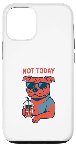 Staffordshire Bull Terrier trinkt heute nicht Limonade Vintage Hülle für iPhone 12/12 Pro von Dog Pop Art Prints