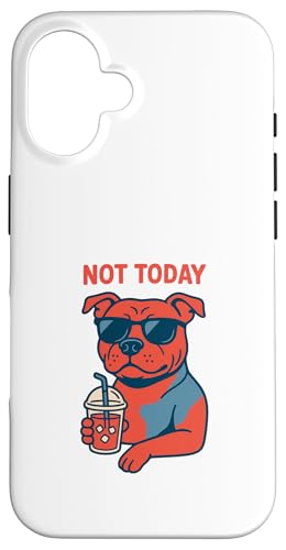Staffordshire Bull Terrier trinkt heute nicht Limonade Vintage Hülle für iPhone 16 von Dog Pop Art Prints