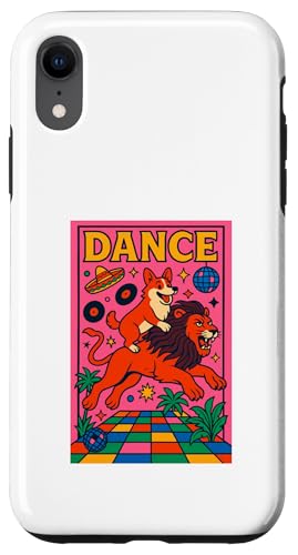 Welsh Corgi reitet auf einem Löwentanz, helle Pop-Art, lustiger Corgi Hülle für iPhone XR Welsh Corgi reitet auf einem Löwentanz, helle Pop-Art, lustiger Corgi Hülle für iPhone XR von Dog Pop Art Prints