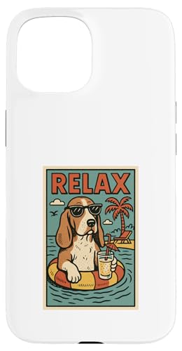 Basset Hound Relaxing Cooler Hund im Comicbuch-Stil, Relax Hülle für iPhone 15 Basset Hound Relaxing Cooler Hund im Comicbuch-Stil, Relax Hülle für iPhone 15 von Dog Pop Art Store