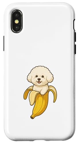 Bichon Frisé in einer Banane lustig Hülle für iPhone X/XS Bichon Frisé in einer Banane lustig Hülle für iPhone X/XS von Dog Pop Art Store