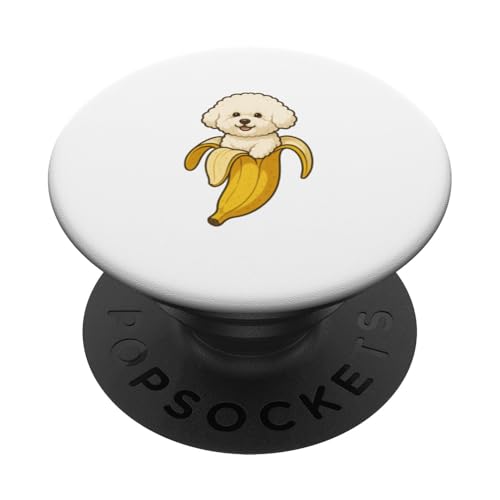 Bichon Frisé in einer Banane lustig PopSockets Klebender PopGrip Bichon Frisé in einer Banane lustig PopSockets Klebender PopGrip von Dog Pop Art Store