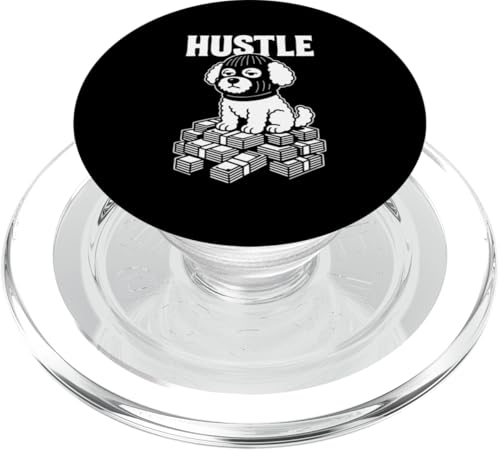 Bichon Frisé mit Sturmhaube Gangster Hustle Geld PopSockets PopGrip für MagSafe von Dog Pop Art Store