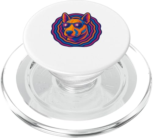 Bullterrier mit Sonnenbrille, stilvolle Hunde-Pop-Art PopSockets PopGrip für MagSafe Bullterrier mit Sonnenbrille, stilvolle Hunde-Pop-Art PopSockets PopGrip für MagSafe von Dog Pop Art Store