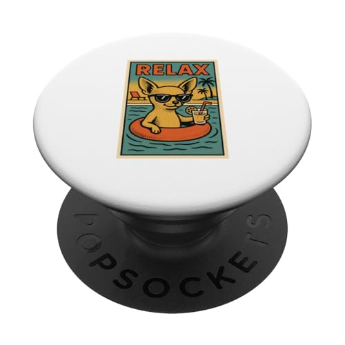 Chihuahua Relaxing Cool Dog im Comicbuch-Stil Relax PopSockets Klebender PopGrip Chihuahua Relaxing Cool Dog im Comicbuch-Stil Relax PopSockets Klebender PopGrip von Dog Pop Art Store