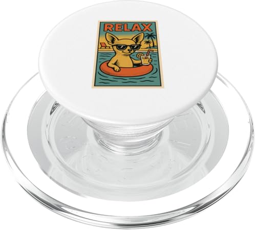 Chihuahua Relaxing Cool Dog im Comicbuch-Stil Relax PopSockets PopGrip für MagSafe von Dog Pop Art Store