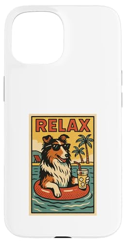 Collie Relaxing Cooler Hund im Comicbuch-Stil Relax Hülle für iPhone 15 Collie Relaxing Cooler Hund im Comicbuch-Stil Relax Hülle für iPhone 15 von Dog Pop Art Store