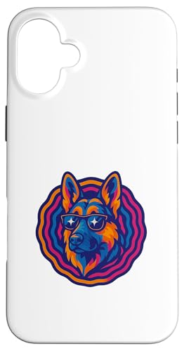 Deutscher Schäferhund mit Sonnenbrille, stilvolle Hunde-Pop-Art Hülle für iPhone 16 Plus Deutscher Schäferhund mit Sonnenbrille, stilvolle Hunde-Pop-Art Hülle für iPhone 16 Plus von Dog Pop Art Store