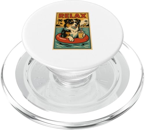 Entspannender Border Collie, cooler Hund, im Comicbuch-Stil, Relax PopSockets PopGrip für MagSafe Entspannender Border Collie, cooler Hund, im Comicbuch-Stil, Relax PopSockets PopGrip für MagSafe von Dog Pop Art Store