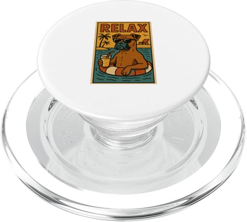 Entspannender Boxerhund, cooler Comic-Stil, Relax PopSockets PopGrip für MagSafe Entspannender Boxerhund, cooler Comic-Stil, Relax PopSockets PopGrip für MagSafe von Dog Pop Art Store