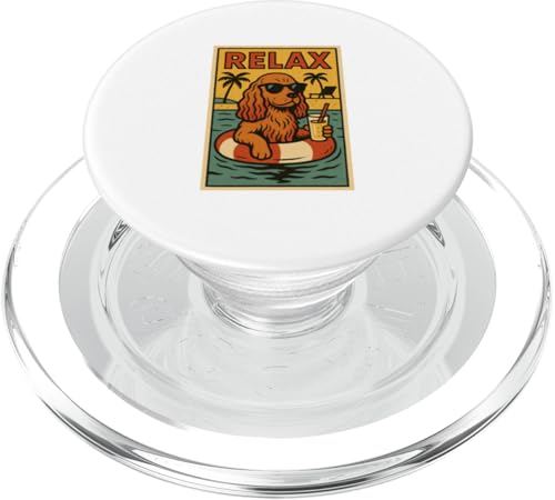 Entspannender Cocker Spaniel, cooler Hund, im Comicbuch-Stil, Relax PopSockets PopGrip für MagSafe Entspannender Cocker Spaniel, cooler Hund, im Comicbuch-Stil, Relax PopSockets PopGrip für MagSafe von Dog Pop Art Store