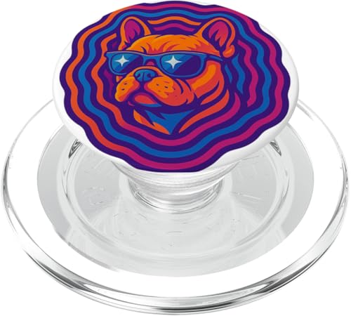 Französische Bulldogge mit Sonnenbrille, stilvolle Pop-Art-Frenchie PopSockets PopGrip für MagSafe Französische Bulldogge mit Sonnenbrille, stilvolle Pop-Art-Frenchie PopSockets PopGrip für MagSafe von Dog Pop Art Store