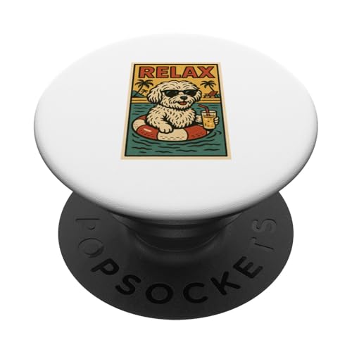 Havaneser Hund Relaxing Cool Comic Book Style Relax PopSockets Klebender PopGrip Havaneser Hund Relaxing Cool Comic Book Style Relax PopSockets Klebender PopGrip von Dog Pop Art Store