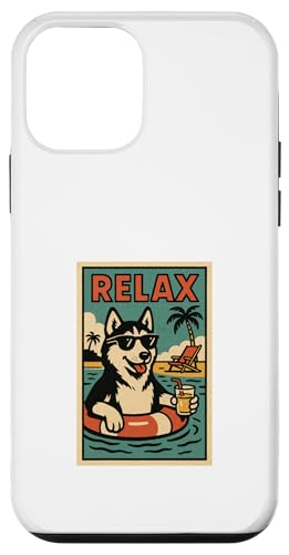 Husky Relaxing Dog im Comicbuch-Stil Relax Siberian Husky Hülle für iPhone 12 mini Husky Relaxing Dog im Comicbuch-Stil Relax Siberian Husky Hülle für iPhone 12 mini von Dog Pop Art Store