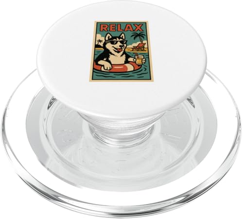 Husky Relaxing Dog im Comicbuch-Stil Relax Siberian Husky PopSockets PopGrip für MagSafe Husky Relaxing Dog im Comicbuch-Stil Relax Siberian Husky PopSockets PopGrip für MagSafe von Dog Pop Art Store