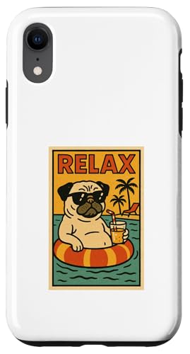Mops Relaxing Cool Dog Comic Book Style Relax Hülle für iPhone XR Mops Relaxing Cool Dog Comic Book Style Relax Hülle für iPhone XR von Dog Pop Art Store