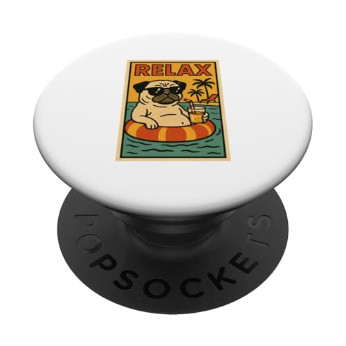 Mops Relaxing Cool Dog Comic Book Style Relax PopSockets Klebender PopGrip Mops Relaxing Cool Dog Comic Book Style Relax PopSockets Klebender PopGrip von Dog Pop Art Store