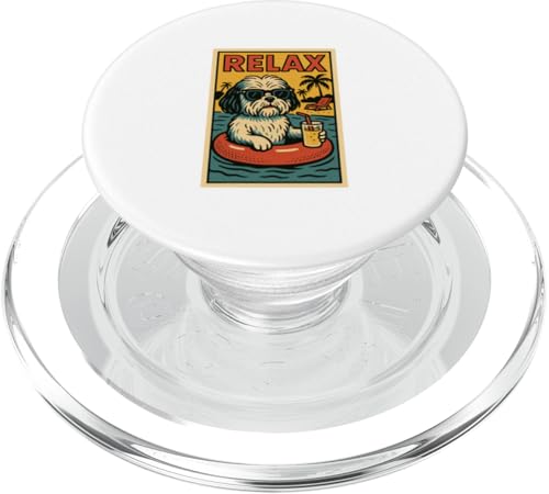 Shih Tzu Relaxing Cooler Hund im Comicbuch-Stil Relax PopSockets PopGrip für MagSafe Shih Tzu Relaxing Cooler Hund im Comicbuch-Stil Relax PopSockets PopGrip für MagSafe von Dog Pop Art Store