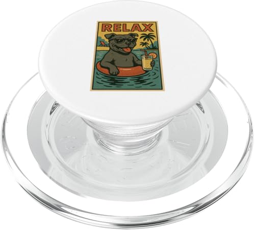 Staffordshire Bull Terrier Entspannende Entspannung im Comic-Stil PopSockets PopGrip für MagSafe Staffordshire Bull Terrier Entspannende Entspannung im Comic-Stil PopSockets PopGrip für MagSafe von Dog Pop Art Store