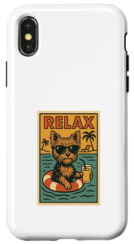 Yorkshire Terrier, entspannend, cool, für Hunde, im Comicbuch-Stil Hülle für iPhone X/XS Yorkshire Terrier, entspannend, cool, für Hunde, im Comicbuch-Stil Hülle für iPhone X/XS von Dog Pop Art Store