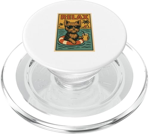 Yorkshire Terrier, entspannend, cool, für Hunde, im Comicbuch-Stil PopSockets PopGrip für MagSafe Yorkshire Terrier, entspannend, cool, für Hunde, im Comicbuch-Stil PopSockets PopGrip für MagSafe von Dog Pop Art Store