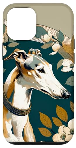 Hülle für iPhone 15 Windhunde Kunst Blumen Windhunde von Dog Snugg
