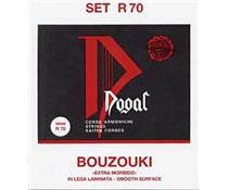 Dogal® »R70 GREEK BOUZOUKI SET MARCHIO ROSSO - CHROME STEEL« Saiten für Greek Bouzouki - Chrome Steel Flatwound - Loop End - 8 Saiten in 4 Chören von Dogal