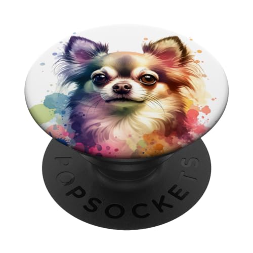 Chihuahua-Hunde-Kunstwerk PopSockets mit austauschbarem PopGrip von Doggies Unlimited