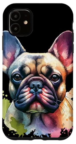 Hülle für iPhone 11 Aquarell-Kunstwerk Französische Bulldogge von Doggies Unlimited