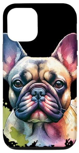 Hülle für iPhone 12/12 Pro Aquarell-Kunstwerk Französische Bulldogge von Doggies Unlimited