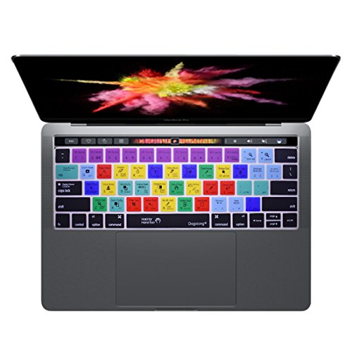Adobe Photoshop Shortcuts Silikon Tastaturabdeckung für 2016–2023 MacBook Pro 13 Zoll M2/M1; MacBook Pro 14/16 Zoll; Touch Bar Macbok Pro 15 Zoll (A1989/A1706,A1990/A1707) 2016-2020 2022-2020 36 EU von Dogxiong