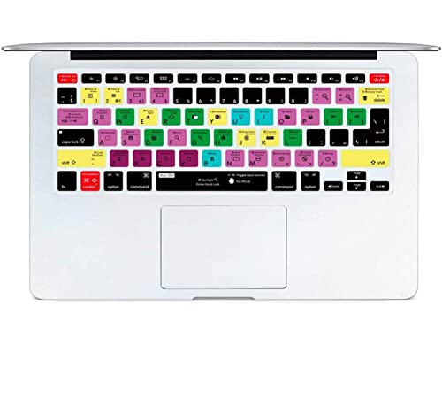 MacOs Mac OSX Primary Finder Safari iWorks MS Office Shortcuts Hot Keys Pattern Silikon Tastaturabdeckung Tastatur für MacBook Air 13 Zoll (No-Touch-ID); für MacBook Pro 13, 15 (2015 vorher) von Dogxiong