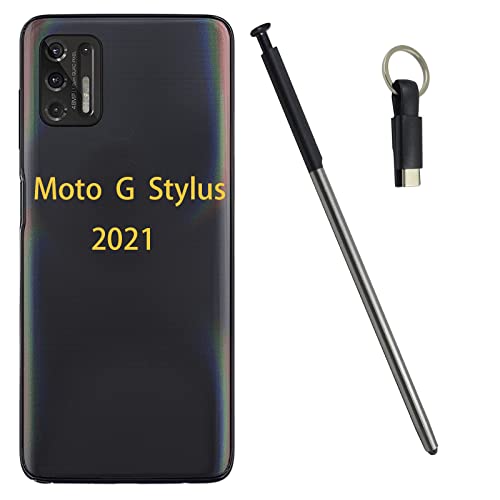 Schwarz G Stylus 2021 Stift für Motorola Moto LCD Touch Screen Stylus Pen Ersatzteile + Schlüsselanhänger Typ-C-Kabel für Motorola Moto G Stylus 2021 von Dogxiong