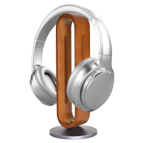 Universal Kopfhörerständer aus Holz - Stylischer Halter für Gaming Headset & On Ear Kopfhörer,Headphone Stand U-förmiger Bogendesign - 24 cm hohe Kopfhörerständer, Ideal für Büro und Zuhause von Dokeno