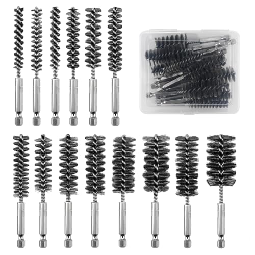 14 Stück Drahtbürste Akkuschrauber Bohrmaschine, Heizkesselbürste, Kesselbürste, Ofenrohrbürste, Rohrbürste, Bohrlochbürste, für Kamine, Schornsteine, Luftauslässe, Trocknerkanäle 14 Stück Drahtbürste Akkuschrauber Bohrmaschine, Heizkesselbürste, Kesselbürste, Ofenrohrbürste, Rohrbürste, Bohrlochbürste, für Kamine, Schornsteine, Luftauslässe, Trocknerkanäle von Doksvp