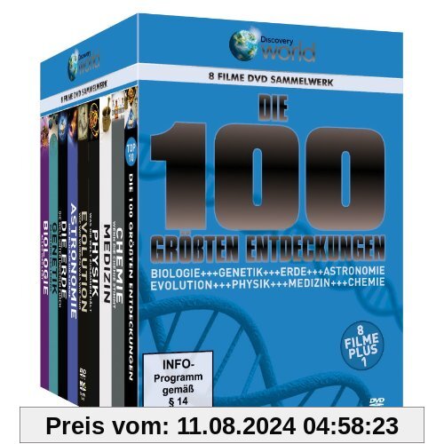 Die 100 größten Entdeckungen - 9 DVD Box von Doku