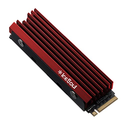 DolDer Aluminium Kühlkörper für M.2 SSD 2280 PCIe NVMe/SATA Kühler, Wärmeleitpad, Schrauben Befestigung(2280nvme rot) von DolDer