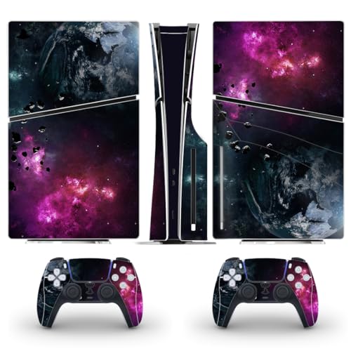 DolDer Sticker für PS5 Slim Disc Edition, Aufkleber Vinyl Skin Schutzfolie Folie Cover für PS5 Slim Disc Konsole und Controller (S0021) von DolDer