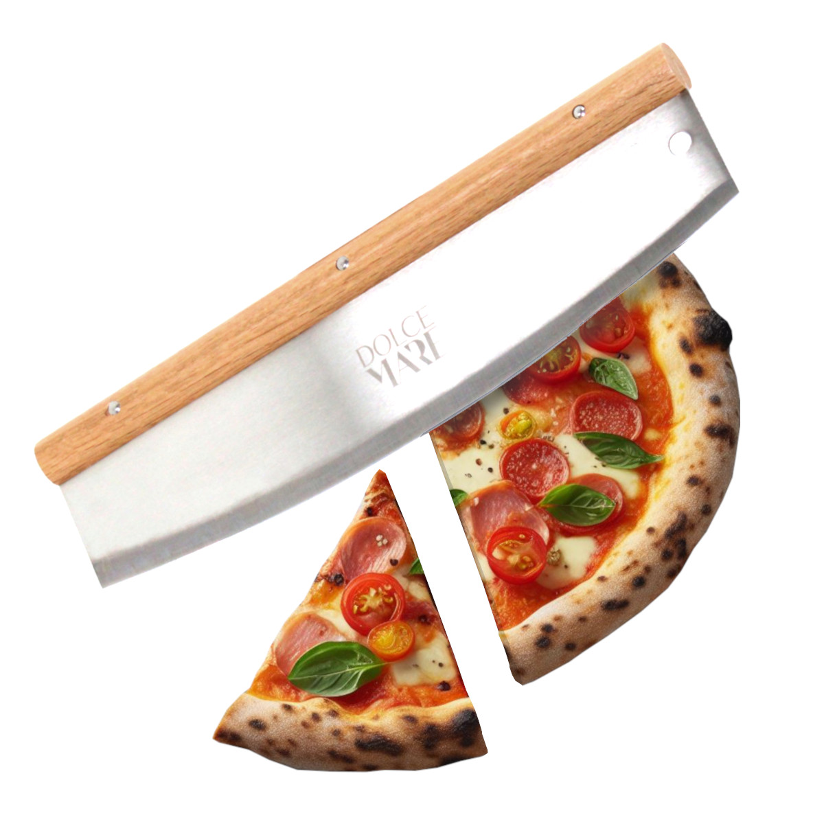 Dolce Mare Edelstahl Pizzaschneider Pizzamesser Cutter mit Griff aus Eiche 35 cm Dolce Mare Edelstahl Pizzaschneider Pizzamesser Cutter mit Griff aus Eiche 35 cm von Dolce Mare