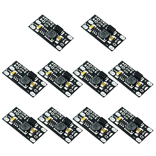 DollaTek 10 Stück multifunktionales DIY Mini-DC/DC-Lithium-Batterie-Boost-Modul Step-Up-Board-Wandler 3,7 V bis 12 V Spannungsregler 5 V / 8 V / 9 V LED-Anzeige einstellen von DollaTek