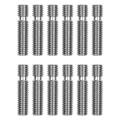 DollaTek 10Pcs Barrel Edelstahl M6x26mm Düse Throat für MK8 Rohr Makerbot 3D Drucker 1,75mm Extruder Hot End von DollaTek