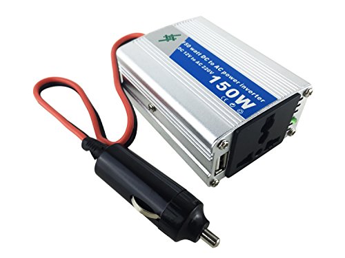 DollaTek 150W Wechselrichter Mini Spannungswandler r DC 12V auf 220V AC Power Adapter/Auto-Ladegerät Netzteil für Smartphones Camping Electronic Products von DollaTek