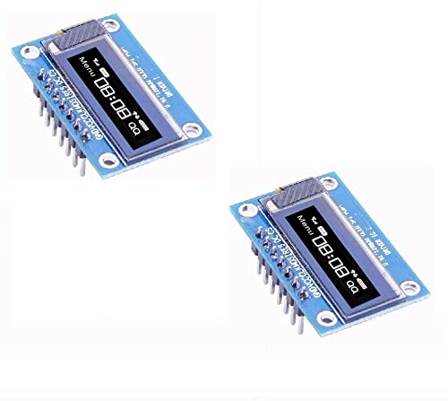 DollaTek 2 Stück 0,91 Zoll SPI OLED LCD Display Modul 128 x 32 3,3 V / 5 V AVR PIC STM32 für Arduino - White Writing von DollaTek